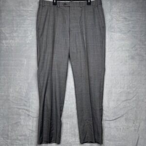 Lauren Ralph Lauren Mens Grey Wool Blend Dress Pants Pleated Classic Fit 38x31